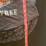 Freeze New York ride free lace high low hem large eagle star flag patriotic tank Black Photo 7