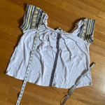 Lucky Brand  White Terry Cloth Embroidered Top Photo 12