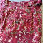 Ralph Lauren Lauren ‎ Womens Petite Floral Print Linen Shorts Red Size 10P Photo 3