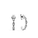 Boutique White Gold Filled Marquis Illusion Hoop Earrings‎ Photo 1