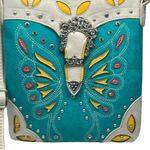COWGIRL TRENDY teal leather crossbody bag Photo 1