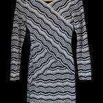 BCBGMAXAZRIA  Black and White Asymmetrical Dress Photo 1