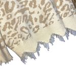 Main Strip  boho cream/tan cheetah print distressed chunky sweater Photo 3