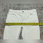frame denim FRAME Le Crop Mini Boot jeans size 32 cream/off white high low frayed hem Photo 2