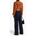 frame denim FRAME Cropped Pebbled Leather Belted Jacket Photo 13