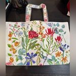Floral Canvas Tote Bag Red Photo 0