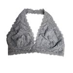 NWT Beka Boutique Gray Floral Lace Haltet Bralette (3X) Gray Photo 6