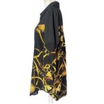 SheIn Chain Print Long Sleeve Button Front Shirt Dress Photo 3