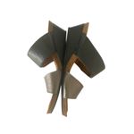 Sofft All Leather Metallic Adjustable Strap s Sandals Sz 9.5 Black Photo 4