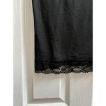 Van Heusen  Black Lace Trim Adjustable Straps Cami Tank Top Layer Large Photo 3