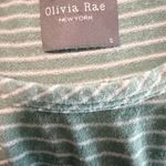 Olivia Rae  Mint Striped Short Sleeve Tee Photo 1