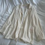Equipment 100% Silk White Blazer Jacket Open Front Size XS Photo 2