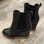 Veronica Beard  Black and Brown Leather Wedges Photo 0