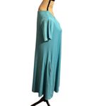 LuLaRoe  blue ribbed flowy short sleeved dress. Photo 3