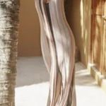 PilyQ Pink Black Striped Glitter Maxi Halter Dress MEDIUM /LARGE Beach Faith NEW Photo 2