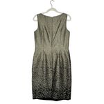 Carmen Marc Valvo  Jacquard Dress Size 12 Ombre-Effect Shading Rose Design Photo 5