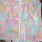 Adidas Size XL Tie Dye Shorts Side White Stripes Stretch Waistband Photo 6