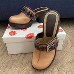 Two Lips Brown and Tan Clog Sandals, Size 8, New in Box Photo 0