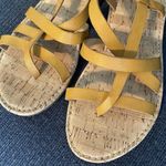 Korks Felicity 8M Slingback Strappy Flat Sandals Mustard Yellow Casual Comfort Size 8 Photo 1