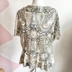 Jordan Paisley Ruffle Top, Boho, Y2K, Indie Sleaze, Vintage, 70s,‎ Festival, Hippie, XL Photo 2