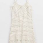Aerie NWT  Crochet Coverup Mini Dress in Ivory Photo 3