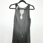 Sandro Black Lace Pleated Midi Dress Photo 8