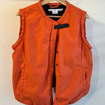 Tommy Hilfiger Vintage 90s  Orange Streetwear Snap Button Puff Vest Size Large Photo 0