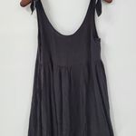 Forever 21 Babydoll Tank Womens S Black Rayon Scoop Neck Bow Tie Straps Flowy Photo 9