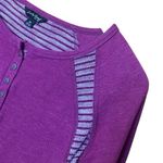 Lucky Brand  fuchsia waffle knit long sleeve Henley medium 753 Photo 4