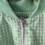 Lavon Vintage 80s Gingham Full Zip Jacket Shoulder Pads windbreaker pockets L Photo 6