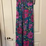 Free People NWT  Rolling Hills Jumpsuit in Bluebell Floral Combo Photo 3