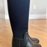Tory Burch  tall April Rain boot navy blue size 7 Photo 0