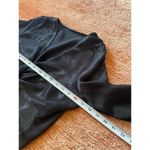 ZARA Women's Long Sleeve Black Satin Twist Front Top Size S Photo 7