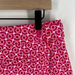 New York & Company Pink Geometric Stretch Cotton Button Tab Waist Shorts size 4 Photo 9