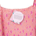 LoveShackFancy Miri Women's Smocked Midi Shift Dress Pink Floral, Size 2X Photo 6