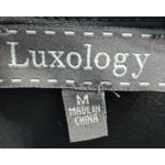 Luxology  Black Midi Dress 3/4 Sleeve Keyhole Back Size M Photo 4