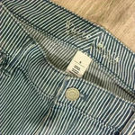 White House | Black Market  WHBM Slim Crop Pants Light Blue Pinstripe Jeans Size 6 Photo 1