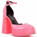 Gianni Bini  OTTEN Suede Ankle Strap Platform Pumps Size 9.5 Photo 0