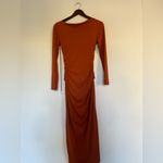 Elegant Orange Long Sleeve Dress Size 6 Photo 2
