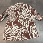 Jones New York Zebra Print Button-Up Shirt - Bold Safari Style B71 Photo 0