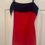 Red White And Navy Blue Mini Dress Size M Photo 0
