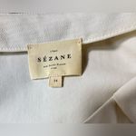 Sézane  White Long Sleeve Blouse with Covered Buttons size 34 Photo 8
