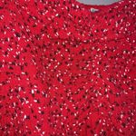 White Birch Red Floral Shirred Sweetheart Square Neck Puff Sleeves Short Dress S Photo 7