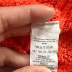 Free People  V-Neck Sweater in Red Orange Coco Chunky knit Photo 7