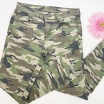 Carmar X LF Camo Camouflage Cropped Raw Frayed Hem Denim Jeans Green Size 28 Photo 4