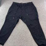 Judy Blue  Black Jogger Jeans Womens 24W High Rise‎ Drawstring Denim Utility Photo 1