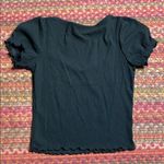 Iris BLACK RIBBED BASIC TOP Photo 2