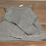Anthropologie  Blue and White Gingham Long Sleeve Top Sz M NWT Photo 5