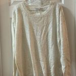 Peter Nygard  Cream/Silver Metallic Knit Sweater L Photo 0
