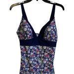 Nicole Miller NEW Floral Tankini Swimwear Bathing Suit Top Two Piece Photo 0